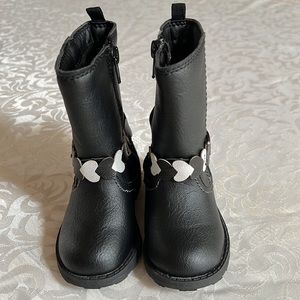 Girl Boots, Black, Size 5, Used Once